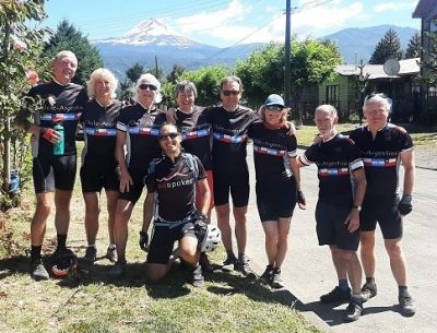 Donald Ross Cycling on the  tour with redspokes